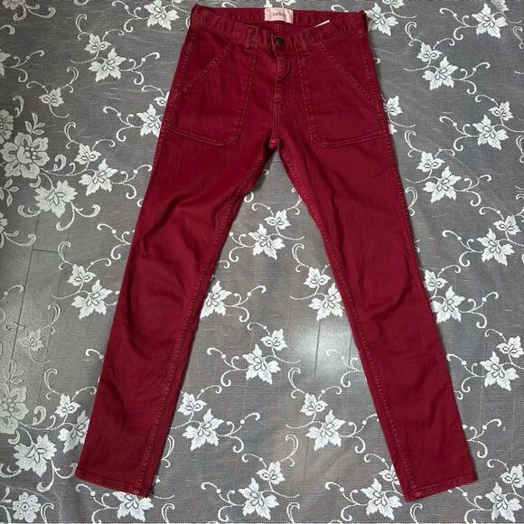 Ba&sh CSALLY - Red Slim-fit cotton jeans Sz 24 - Picture 8 of 16